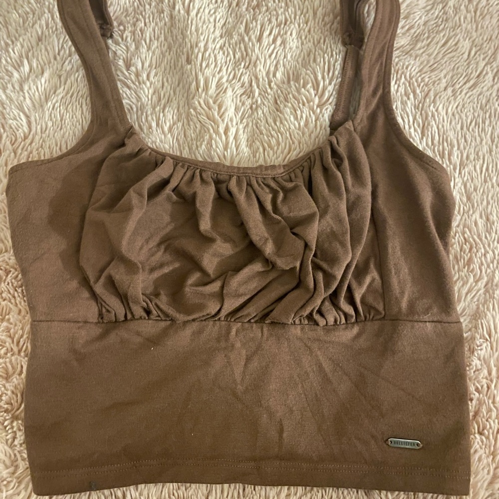 Brown crop top